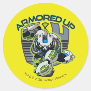Armored Up Omni Kix Slapback Classic Round Sticker