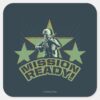 Army Sarge Mission Ready Square Sticker