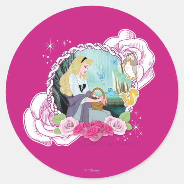 Aurora_-_Gentle_and_Graceful_Classic_Round_Sticker_1 Aurora Gentle And Graceful Classic Round Sticker