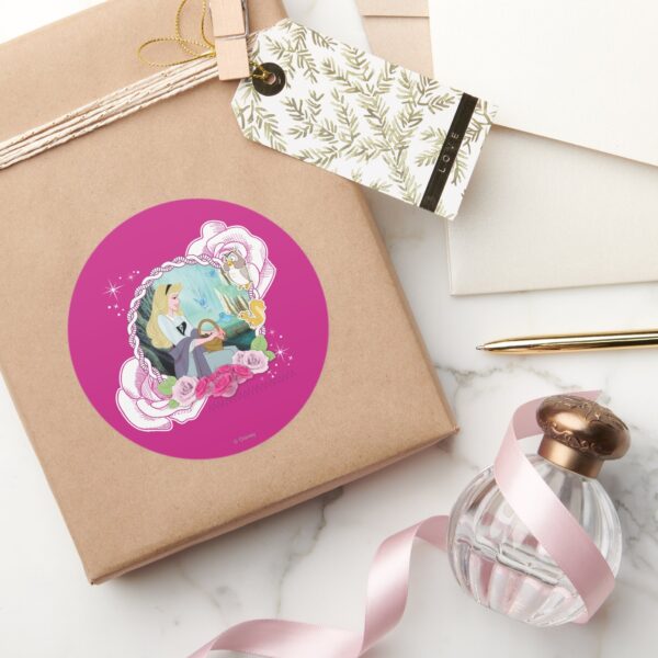 Aurora_-_Gentle_and_Graceful_Classic_Round_Sticker_5 Aurora Gentle And Graceful Classic Round Sticker