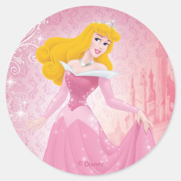 Aurora_Princess_Classic_Round_Sticker_1 Aurora Princess Classic Round Sticker