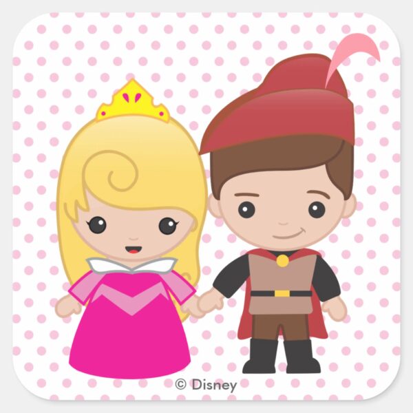 Aurora_and_Prince_Philip_Emoji_Square_Sticker_1 Aurora And Prince Philip Emoji Square Sticker