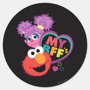 BFF_Abby_and_Elmo_Classic_Round_Sticker_1 BFF Abby And Elmo Classic Round Sticker