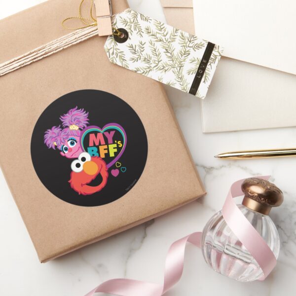 BFF Abby And Elmo Classic Round Sticker