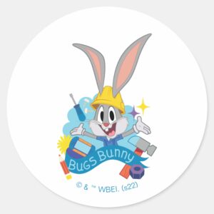 BUGS_BUNNY_BUILDERS™__BUGS_BUNNY™_Character_Art_Classic_Round_Sticker_1 BUGS BUNNY BUILDERS™ BUGS BUNNY™ Character Art Classic Round Sticker