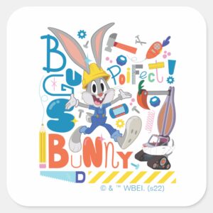 BUGS_BUNNY_BUILDERS™__BUGS_BUNNY™_Work_Tools_Square_Sticker_1 BUGS BUNNY BUILDERS™ BUGS BUNNY™ Work Tools Square Sticker
