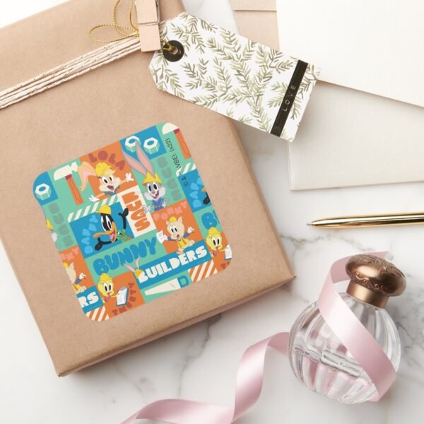 BUGS_BUNNY_BUILDERS™__Character_Grid_Pattern_Square_Sticker_5 BUGS BUNNY BUILDERS™ Character Grid Pattern Square Sticker