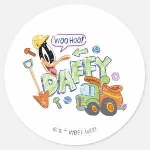 BUGS_BUNNY_BUILDERS™__DAFFY_DUCK™_Sketch_Art_Classic_Round_Sticker_1 BUGS BUNNY BUILDERS™ DAFFY DUCK™ Sketch Art Classic Round Sticker