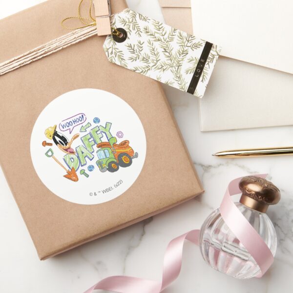 BUGS_BUNNY_BUILDERS™__DAFFY_DUCK™_Sketch_Art_Classic_Round_Sticker_5 BUGS BUNNY BUILDERS™ DAFFY DUCK™ Sketch Art Classic Round Sticker