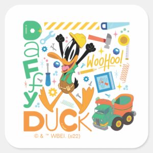 BUGS_BUNNY_BUILDERS™__DAFFY_DUCK™_Work_Tools_Square_Sticker_1 BUGS BUNNY BUILDERS™ DAFFY DUCK™ Work Tools Square Sticker