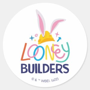 BUGS_BUNNY_BUILDERS™__Hard_Hat_Stacked_Logo_Classic_Round_Sticker_1 BUGS BUNNY BUILDERS™ Hard Hat Stacked Logo Classic Round Sticker
