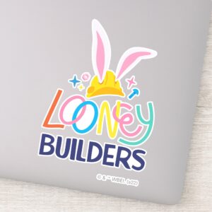BUGS BUNNY BUILDERS™ Hard Hat Stacked Logo Sticker