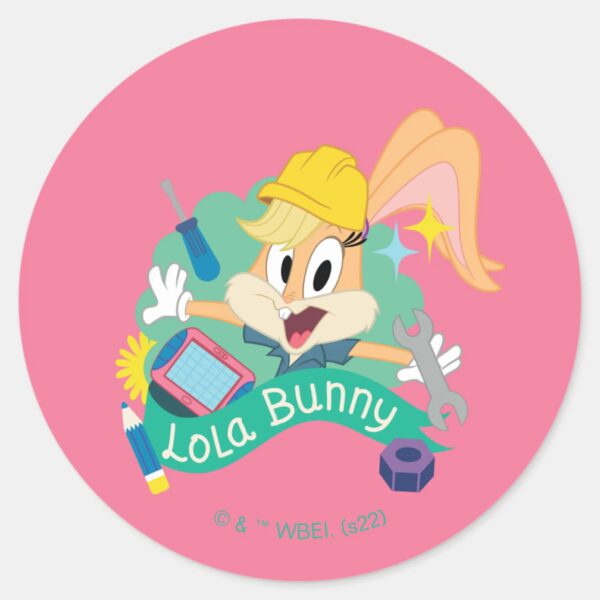 BUGS_BUNNY_BUILDERS™__Lola_Bunny_Character_Graphic_Classic_Round_Sticker_1 BUGS BUNNY BUILDERS™ Lola Bunny Character Graphic Classic Round Sticker