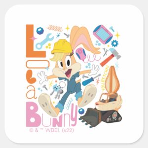 BUGS_BUNNY_BUILDERS™__Lola_Bunny_Work_Tools_Square_Sticker_1 BUGS BUNNY BUILDERS™ Lola Bunny Work Tools Square Sticker