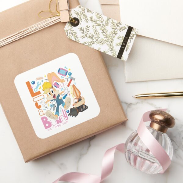 BUGS_BUNNY_BUILDERS™__Lola_Bunny_Work_Tools_Square_Sticker_5 BUGS BUNNY BUILDERS™ Lola Bunny Work Tools Square Sticker