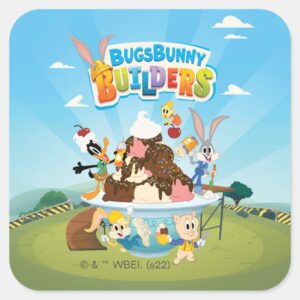 BUGS_BUNNY_BUILDERS™__Looney_Builders_Ice_Cream_Square_Sticker_1 BUGS BUNNY BUILDERS™ Looney Builders Ice Cream Square Sticker