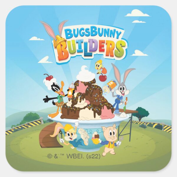 BUGS_BUNNY_BUILDERS™__Looney_Builders_Ice_Cream_Square_Sticker_1 BUGS BUNNY BUILDERS™ Looney Builders Ice Cream Square Sticker