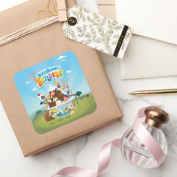 BUGS_BUNNY_BUILDERS™__Looney_Builders_Ice_Cream_Square_Sticker_5 BUGS BUNNY BUILDERS™ Looney Builders Ice Cream Square Sticker