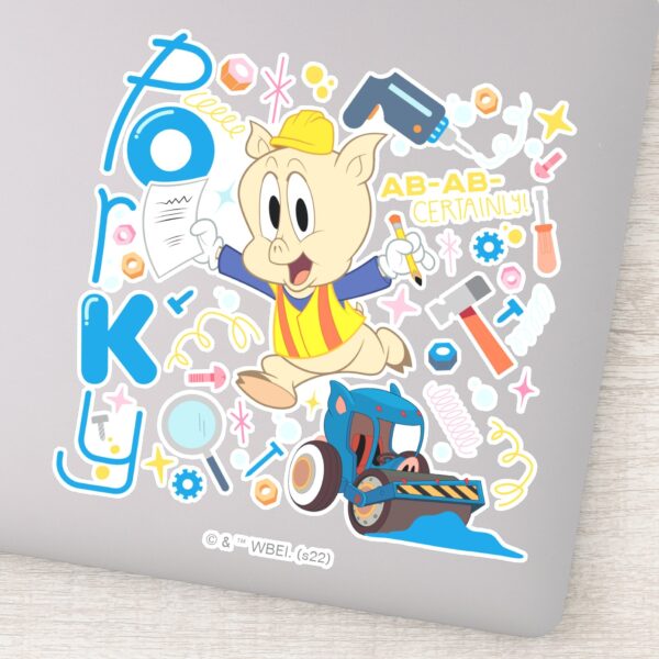 BUGS BUNNY BUILDERS™ Porky Pig Work Tools Sticker