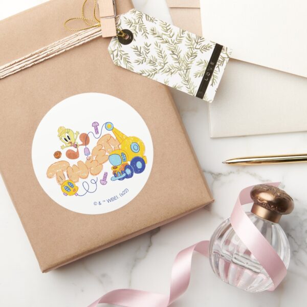 BUGS_BUNNY_BUILDERS™__TWEETY™_Sketch_Art_Classic_Round_Sticker_5 BUGS BUNNY BUILDERS™ TWEETY™ Sketch Art Classic Round Sticker