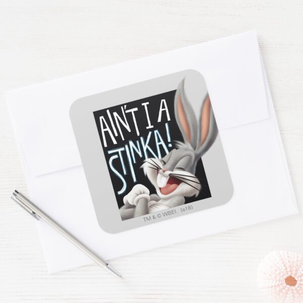 BUGS_BUNNY™-_Ain't_I_A_Stinka!_Square_Sticker_3 BUGS BUNNY™ Aint I A Stinka Square Sticker