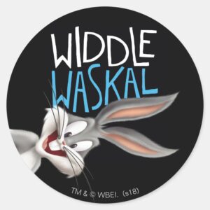 BUGS BUNNY™ Widdle Waskal Classic Round Sticker