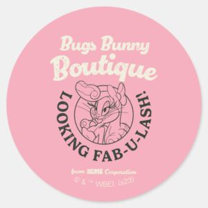 BUGS BUNNY™ Boutique Looking Fab U Lash Classic Round Sticker
