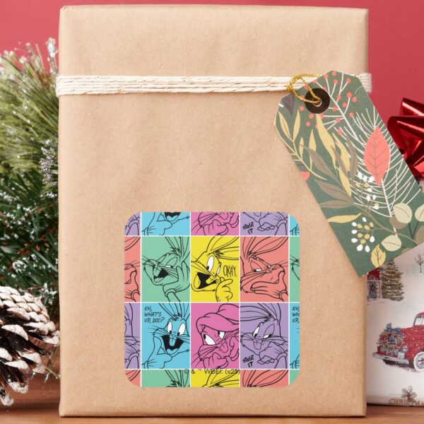 BUGS_BUNNY™_Color_Block_Expressions_Square_Sticker_5 BUGS BUNNY™ Color Block Expressions Square Sticker