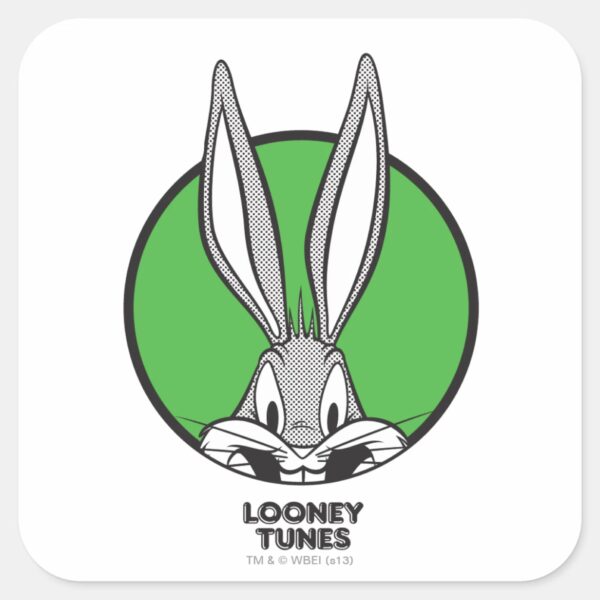 BUGS_BUNNY™_Dotty_Icon_Square_Sticker_1 BUGS BUNNY™ Dotty Icon Square Sticker