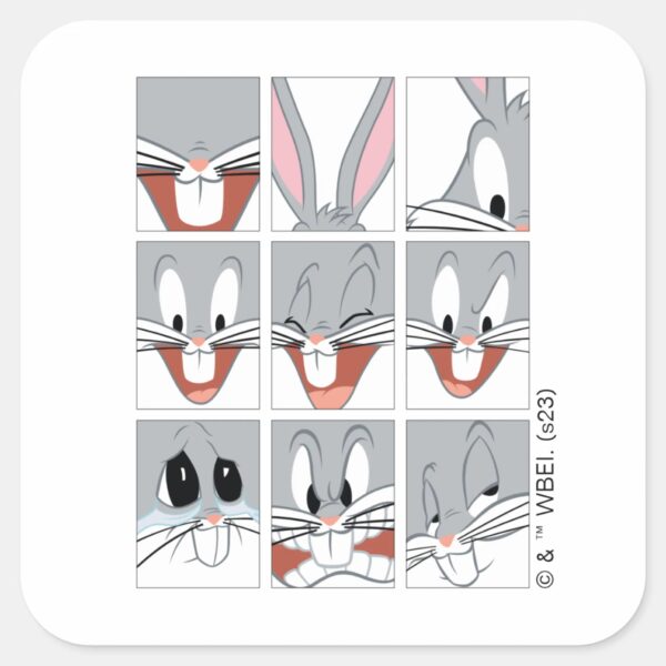 BUGS BUNNY™ Expression Blocks Square Sticker