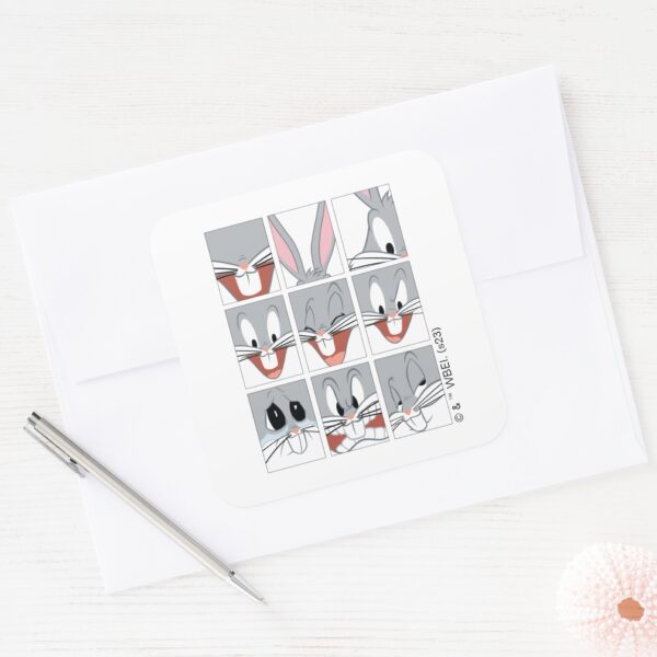 BUGS BUNNY™ Expression Blocks Square Sticker