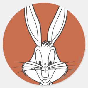 BUGS BUNNY™ Face Smiling Classic Round Sticker