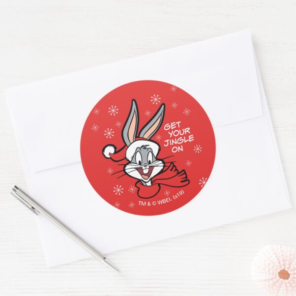 BUGS_BUNNY™_Holiday_Cheer_Classic_Round_Sticker_3 BUGS BUNNY™ Holiday Cheer Classic Round Sticker