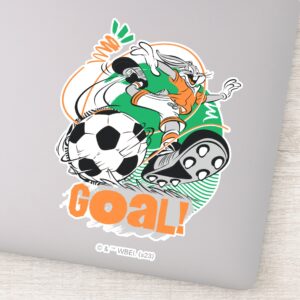 BUGS BUNNY™ Kicking Soccer Goal Sticker