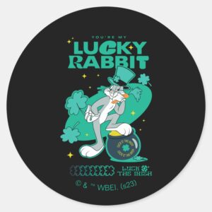 BUGS BUNNY™ Lucky Rabbit Classic Round Sticker