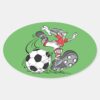 BUGS BUNNY™ Playing Soccer Oval Sticker