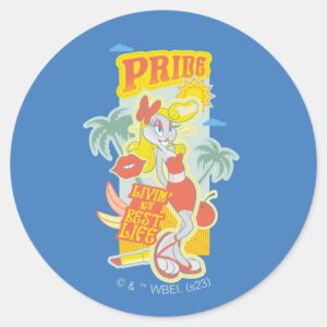BUGS BUNNY™ Pride Livin My Best Life Classic Round Sticker