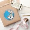 BUGS_BUNNY™_Retro_Blue_Patch_Classic_Round_Sticker_5 BUGS BUNNY™ Retro Blue Patch Classic Round Sticker