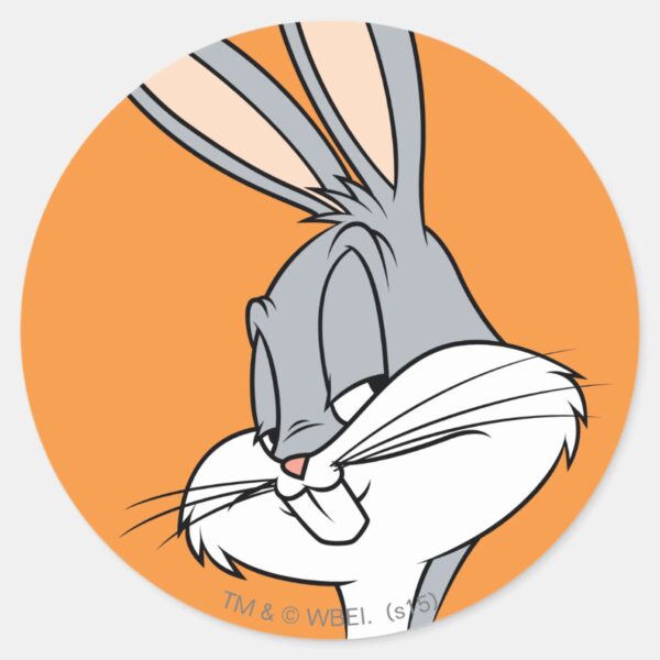 BUGS_BUNNY™_Sideways_Glance_Classic_Round_Sticker_1 BUGS BUNNY™ Sideways Glance Classic Round Sticker