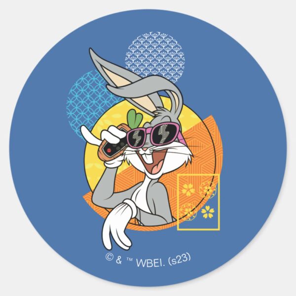 BUGS_BUNNY™_Singaporean_Vacation_Graphic_Classic_Round_Sticker_1 BUGS BUNNY™ Singaporean Vacation Graphic Classic Round Sticker