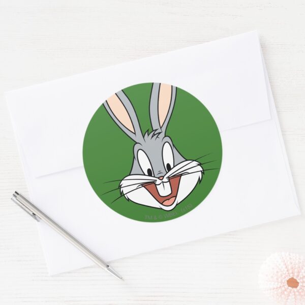 BUGS_BUNNY™_Smiling_Face_Classic_Round_Sticker_3 BUGS BUNNY™ Smiling Face Classic Round Sticker