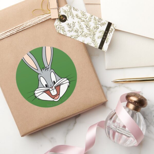 BUGS_BUNNY™_Smiling_Face_Classic_Round_Sticker_5 BUGS BUNNY™ Smiling Face Classic Round Sticker
