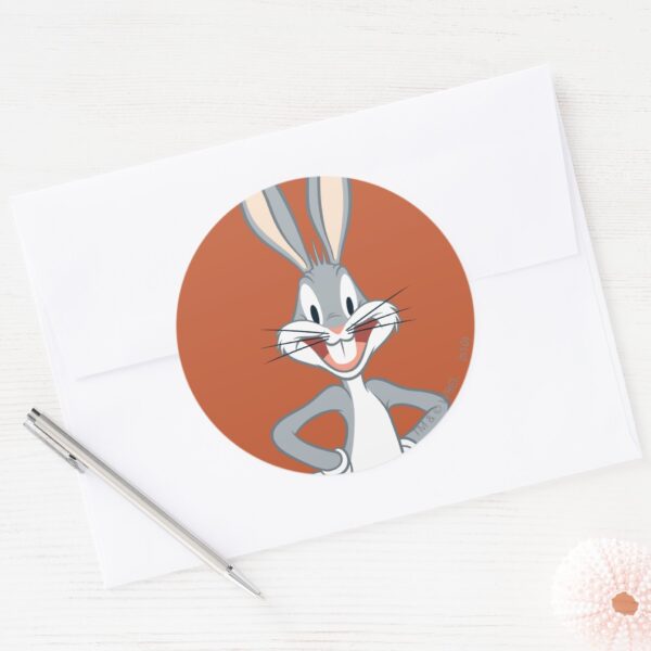 BUGS_BUNNY™_Standing_Classic_Round_Sticker_3 BUGS BUNNY™ Standing Classic Round Sticker