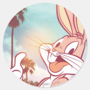 BUGS BUNNY™ Vacation Photo Classic Round Sticker