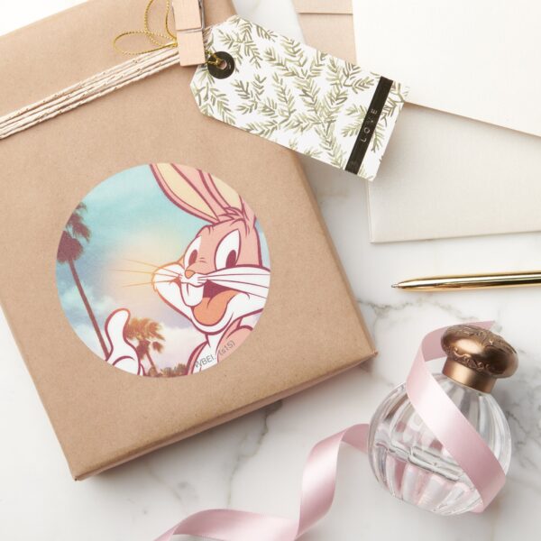 BUGS_BUNNY™_Vacation_Photo_Classic_Round_Sticker_5 BUGS BUNNY™ Vacation Photo Classic Round Sticker