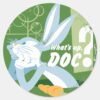 BUGS_BUNNY™_What's_Up,_Doc__Classic_Round_Sticker_1 BUGS BUNNY™ Whats Up Doc Classic Round Sticker