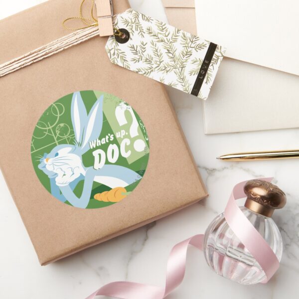 BUGS_BUNNY™_What's_Up,_Doc__Classic_Round_Sticker_5 BUGS BUNNY™ Whats Up Doc Classic Round Sticker