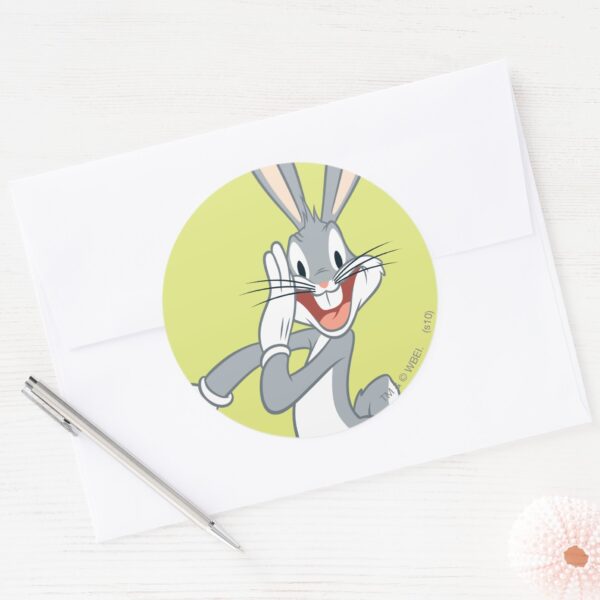 BUGS_BUNNY™_Whispering_2_Classic_Round_Sticker_3 BUGS BUNNY™ Whispering 2 Classic Round Sticker