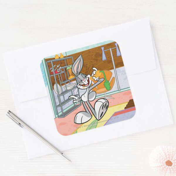 BUGS BUNNY™ With Carrot Square Sticker
