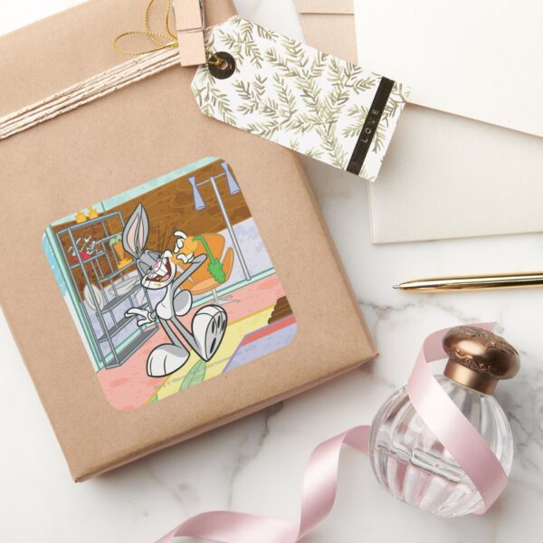 BUGS BUNNY™ With Carrot Square Sticker